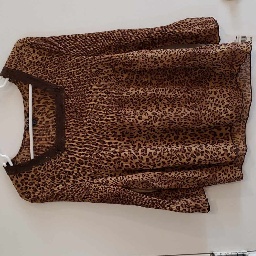 NEW Leopard Print Blouse Size M